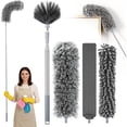thumbnail image 1 of Plumero Extensible para Limpieza 5 en 1, Palo Telescópico, Plumeros de Microfibra Lavables y Flexibles para Techos, Ventiladores, Grietas, Cortinas y Ventanas, 1 of 4