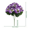 thumbnail image 3 of Five Branch Faux Violets Arrangement Realistic Texture Home Accent Decoration Suitable For Years Round Display Use, 3 of 8