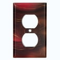 thumbnail image 2 of Metal Light Switch Plate Cover Image of Marble Red Brown Swirl Galaxy MAR082, 2 of 13