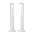 thumbnail image 1 of Unique Bargains 100ml Laboratory Measurements Clear White Plastic Graduated Cylinder 2 Pcs, 1 of 4