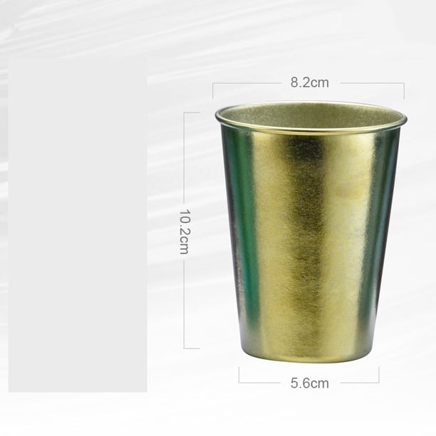 Taza de agua de titanio puro de una sola capa de aspecto alto de 380ML, taza de cerveza al aire libre, taza de salud anticaída portátil for el hogar y la Oficina