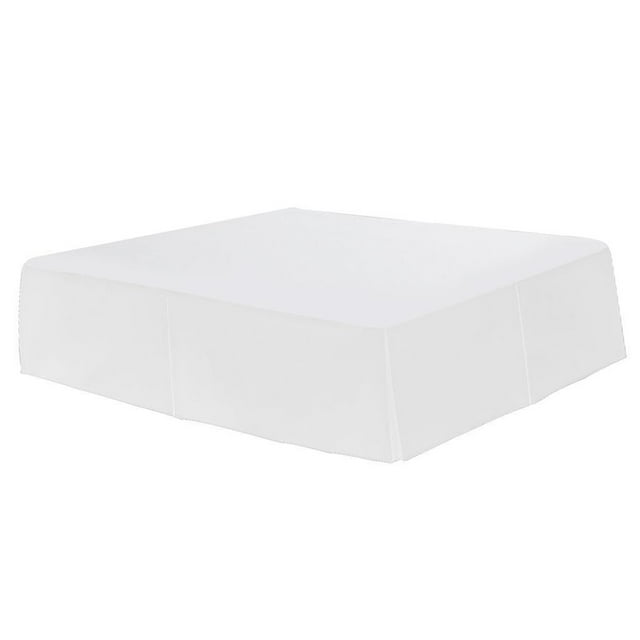 relayinert Solid Color Hotel Pleated Bed Skirt Wrinkle Fade Resistant & WhiteTwin 1Set