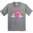 thumbnail image 3 of Inktastic 6th Birthday Rainbow Youth T-Shirt, 3 of 5