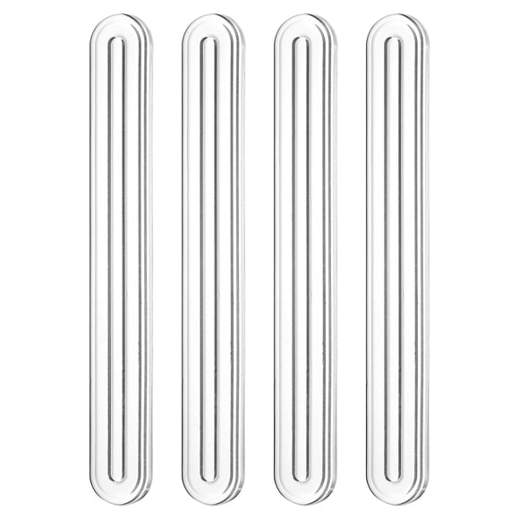 Uxcell Wall Protector from Furniture, Clear Furniture Bumpers Silicone Rubber Wall Bumper Guards Cabinet Door Bumper Adhesive Wall Protector Bumpers, 5.51''L x 0.7''W x 0.2''T, 4 Pcs