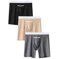 thumbnail image 2 of TANBOM Men's Extended Length Nylon Boxer Briefs Comfortable Breathable Bulge Enhancing Pouch Black Apricot Dark Grey 3XL, 2 of 6
