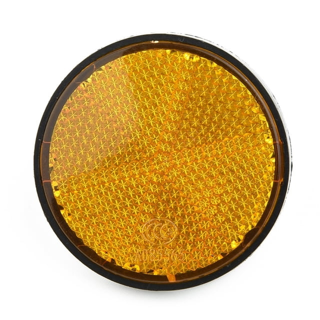 Yimiti Réflecteur Rond de Vélo de Nuit Accessoire de Sécurité Réfléchissant pour Vélo, Orange