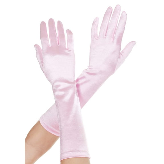 Music Legs Elbow Length Satin Gloves