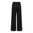 thumbnail image 2 of Hansber Boys Girls Liturgical Praise Dance Trousers Elastic Loose Performance Bottoms Celebration of Spirit Palazzo Pants Black 10, 2 of 7