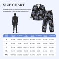 thumbnail image 2 of Mens Pajamas Set, Sunflowers Blue White Button Down Long Sleeve Loungewear Sleepwear Pjs sets for Men, 2 of 5