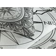 thumbnail image 3 of Ambesonne Vintage Quilted Coverlet 3 Pcs, Ornate Floral Wind Rose, King Size, Black White, 3 of 4