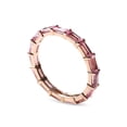 thumbnail image 2 of Baguette pink sapphire Band, Unique sapphire Full Eternity Ring, 925 Sterling Silver Wedding Band, Unique Promise Band, Gift For Girlfriend, 2 of 3