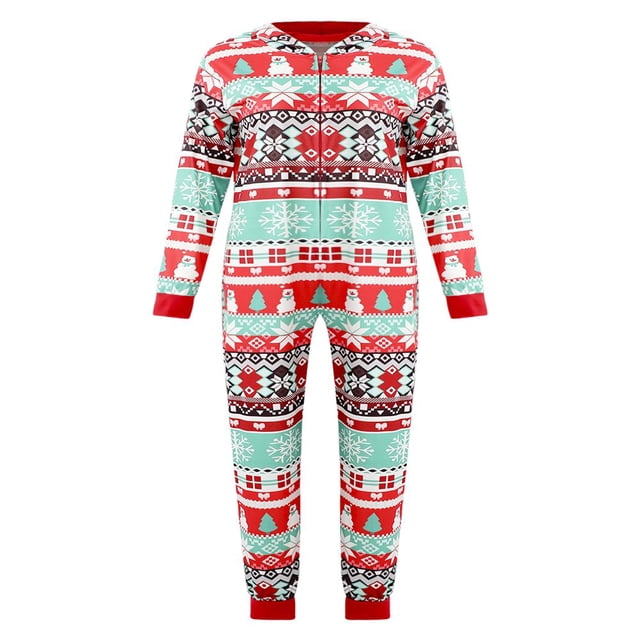 Famille Pyjamas Dessin Animé Imprimé à Capuche Combinaison Papa Maman Enfants Bébé Xams Tenues