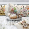 thumbnail image 4 of NSESSHome Easter Bunny Pillow Covers, Throw Pillows Cover, Bunny Pillow Covers 18"X18" Decorative Pillowcase Cushion Cover for Sofa Bed,Farmhouse Kids Room Decor,Gift for Rabbit Lovers Kids, 4 of 6
