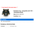 thumbnail image 2 of Distributor Cap - Compatible with 1981 - 1984 Mazda B2000 1982 1983, 2 of 2