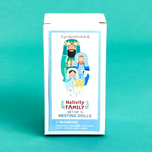 Twos Co Nativity Set of 5 Nesting Dolls in a Gift Box