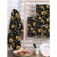 thumbnail image 2 of Black Yellow Sunflower Kitchen Dish Towels for Drying Dishes Set of 2, Summer Botanical Farmhouse Floral Waffle Weave Microfiber Hand Tea Bathroom Towels Quick Dry & Absorbent Towel 15.7x23.6, 2 of 7
