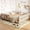 Beige, variant on Bellemave Twin Size Floor Bed with Bookshelf, Wood Montessori Beds with Slats and Safety Guardrail, Low Profile Twin Bed Frame with Fence, No Box Spring Needed (White)