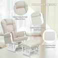 thumbnail image 6 of Lovote 5 in 1 Glider Rocker Replacement Cushions Set - Soft Thicken Suede Rocking Chair Cushion with Ottoman Cover for Indoor Nursery Glider Rocking Chair, Beige, 6 of 7