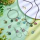 thumbnail image 4 of 30 piezas de dijes de corazón de cristal, 6 colores, colgantes de corazón facetados con gancho, dijes colgantes de amor., 4 of 6