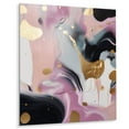 thumbnail image 2 of Designart "Mysterious Marble Pink and Gold VII" Abstract Marble Metal Art Living Room, 2 of 5