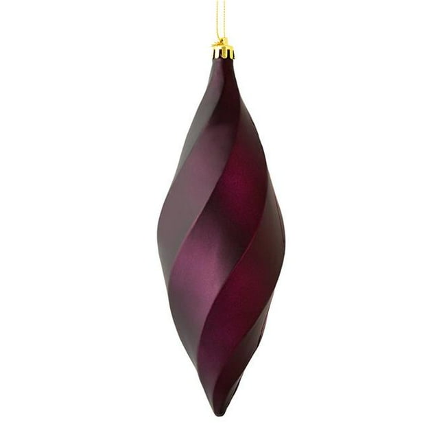 Vickerman M183129M 8 in. Periwinkle Matte Swirl Finial Ornament 6 per Bag