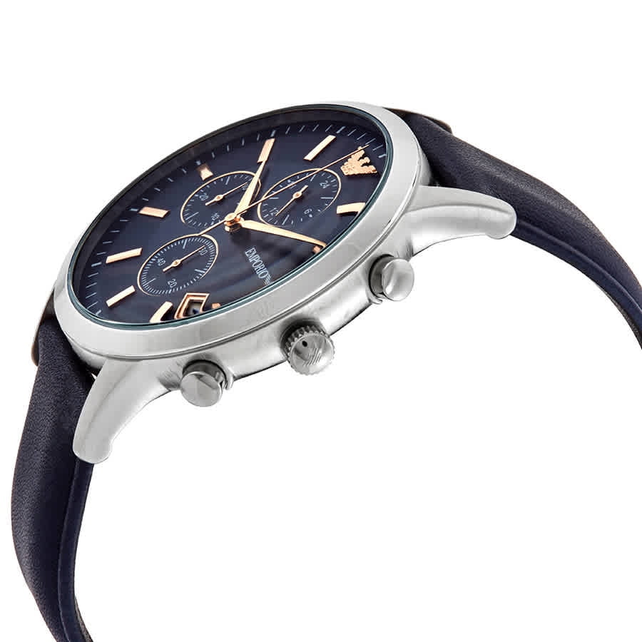 emporio armani renato blue watch