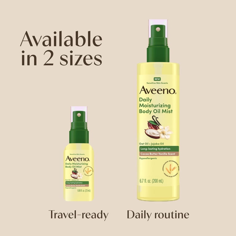 Aveeno Daily Moisturizing Body Oil Mist, Cocoa Butter Vanilla, 6.7 oz photo 8