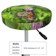thumbnail image 4 of Lsque Butterflies and Floral Pattern Round Bar chair cushion covers Velvet Fabric Premium Comfort Protects from Scratches and Stains for 14-17 Inch Chair-14 inch, 4 of 7