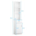 thumbnail image 6 of Tenozek 70 x 13 x 13 inch Tall Cabinet, Freestanding Bathroom Tower Storage Cabinet, White, 6 of 6