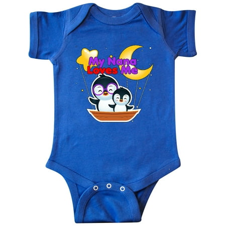 

Inktastic My Nana Loves Me Penguin Gift Baby Boy or Baby Girl Bodysuit