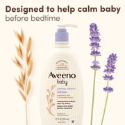 (2 pack) Aveeno Baby Calming Comfort Moisturizing Bedtime Lotion, 12 fl. oz