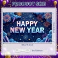 thumbnail image 2 of Colorful Happy New Year Banner Festive New Year Display 3D Letters Fireworks New Year Backdrop for New Year Party Holiday Celebration Indoor Decoration, 2 of 9