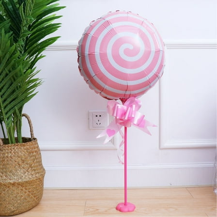 WHAMVOX Pink Creative Lollipop Aluminum Foil Balloon for Party Decoration Safe and 3pcs Set
