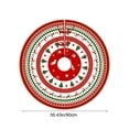 thumbnail image 3 of Jpxdew 90cm Christmas Tree Skirt with Festive Print, Felt-like Polyester Xmas Tree Mat with Snowflake Reindeer Plaid Design, Holiday Decor for Gift Display, 3 of 6