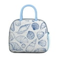 thumbnail image 2 of Lunch Bag Lunch Box for Women Reusable Insulated Lunch Bags,Water-Resistant Vintage Blue Sea Shells Cooler Lunch Tote Bag, Large Capacity for Work Travel Picnic, 2 of 6