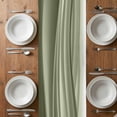 thumbnail image 6 of Sage Green Striped Table Runner - 60 Inch Long, Kitchen Dining Table Runner Dresser Scarves, Modern Abstract Art Wave Moire Gradient Farmhouse Decor for Coffee Tables Wedding Party Banquet, 6 of 8