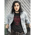 thumbnail image 2 of Black Hearts Are Not Born Black Heart Of Roses  Women Black T-Shirt, Female Large, 2 of 4