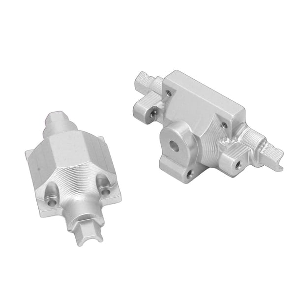 Carcasa Del Eje RC, Alta Capacidad De Pulido Carcasa Del Eje Trasero Delantero RC Alta Precisión Aleación De Aluminio Amplia Aplicabilidad Alta Dureza Para 1/24 RC Car ANGGREK Plata