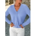 thumbnail image 3 of PRETTYGARDEN Women's Lightweight Cardigan Sweaters Fall Trendy Long Sleeve V Neck Button Up Soft Knit Sweater Tops, 3 of 9