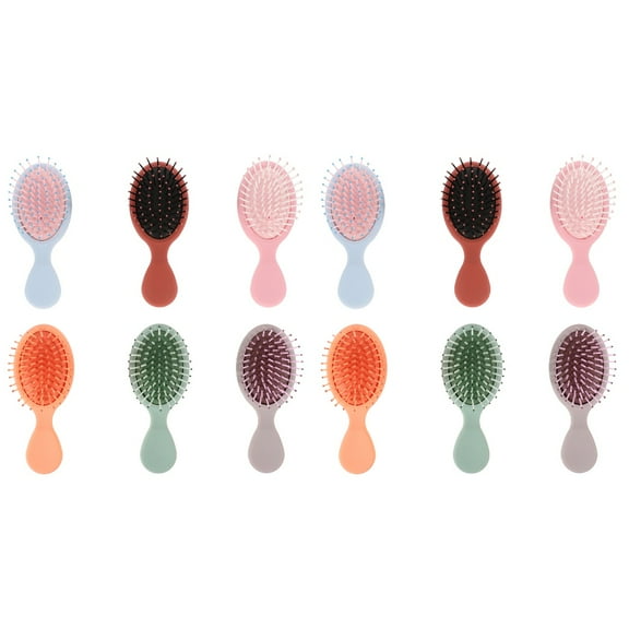 12Pcs Mini Wet Hair Brush, Mini Travel Detangling Brush for Most Hair Types