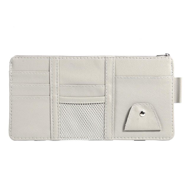 Bolsa organizadora para parasol de coche con cremallera para teléfono con gafas (gris) Tmvgtek Accesorios para autos y motos