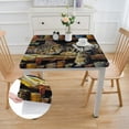 thumbnail image 2 of Acheng Cute Cat Square Tablecloth Outdoor Fitted 100% Polyester Fiber 46*46, 2 of 8
