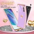 thumbnail image 6 of for Samsung Galaxy S20 FE 5G Case with HD Screen Protector Shockproof Protection,  Love Heart Plating Girly Women Cute Soft TPU Luxury Elegant Case for Samsung Galaxy S20 FE 5G, Purple, 6 of 8