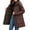 Brown, variant on Women's Long Plush Raincoat Hooded Windbreaker Outdoor Coat, Rain Jacket Women, Womens Tops, Women Fall Clothes