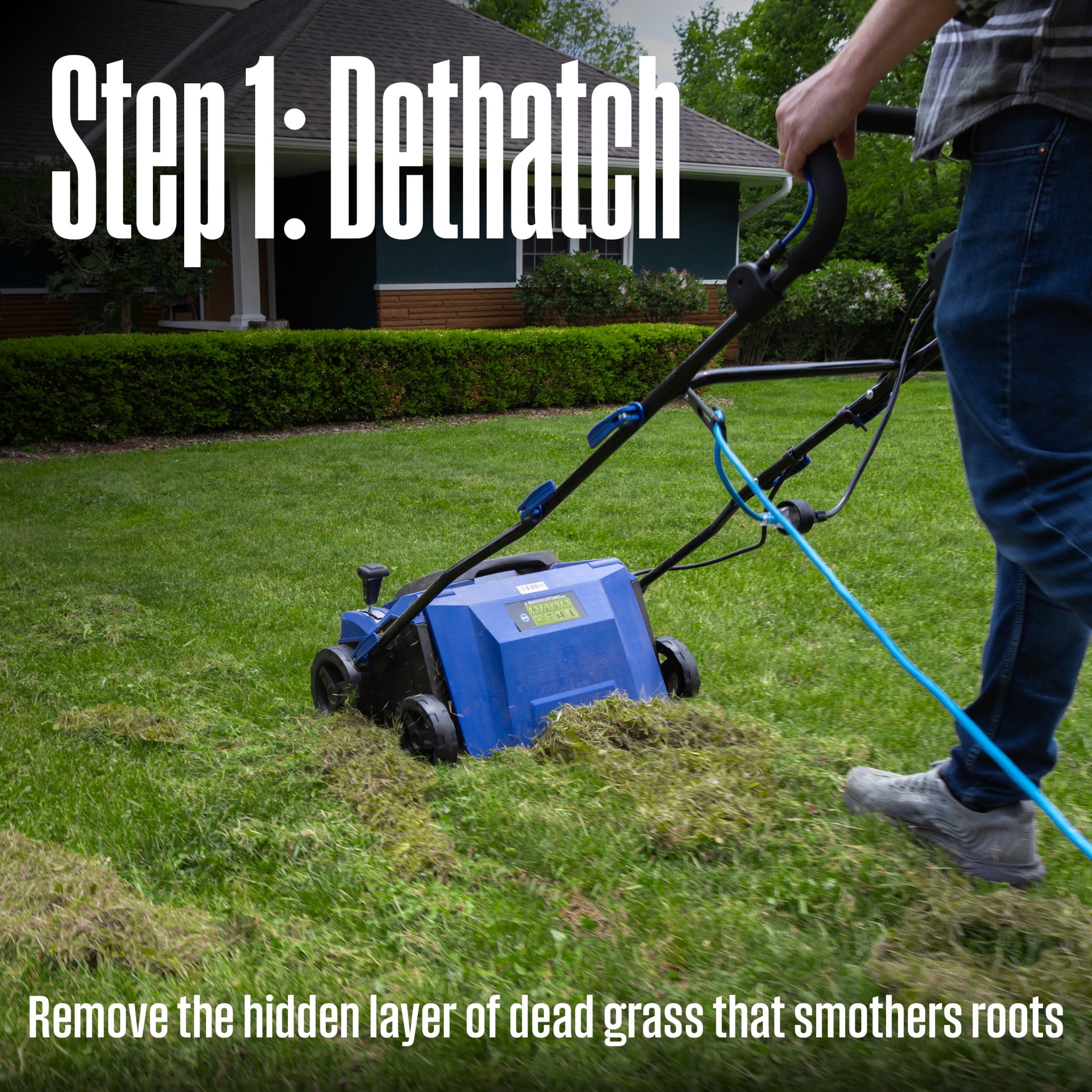 Westinghouse W16ADAC 16-Inch 15 Amp 2-in-1 Corded Electric Dethatcher and Aerator with 14.5 Gallon Thatch Collection Bag, 5-Position Depth Adjustment and 3-Position Angle Settings