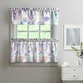 thumbnail image 2 of Rustic Floral Kitchen Curtains Set Wildflower Butterfly Botanical Bloom Bee Nature Garden Spring Summer Vintage Farmhouse Tier and Valance Curtains, 2 of 6