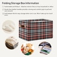 thumbnail image 5 of Coolnut 1 Pack Fabric Storage Basket National Tartan Red Closet Storage Bins with Handles Foldable Baskets for Shelves Toy Organizer Home Office Decor Gifts, 5 of 7