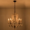 thumbnail image 5 of Bella Depot  5-Light Vintage Distressed Wood Pendant Light, Retro French Country Chandelier White, 5 of 5