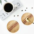 thumbnail image 5 of Disketp Vintage Baseball Funny Coasters,6 Pcs Leather Coasters With Holder, Perfect Housewarming Hostess Gifts,Protect Furniture From Water Marks Scratch And Damage, 5 of 9