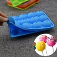 thumbnail image 2 of 1 Set Lollipop Mold 12-Cavity Multipurpose Silicone Hemispherical Shaped Chocolate Mold for Children, 2 of 7
